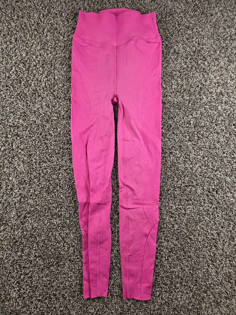 Fabletics Womens Sz XS Full Length Athletic Leggings Bright Pink High Waist